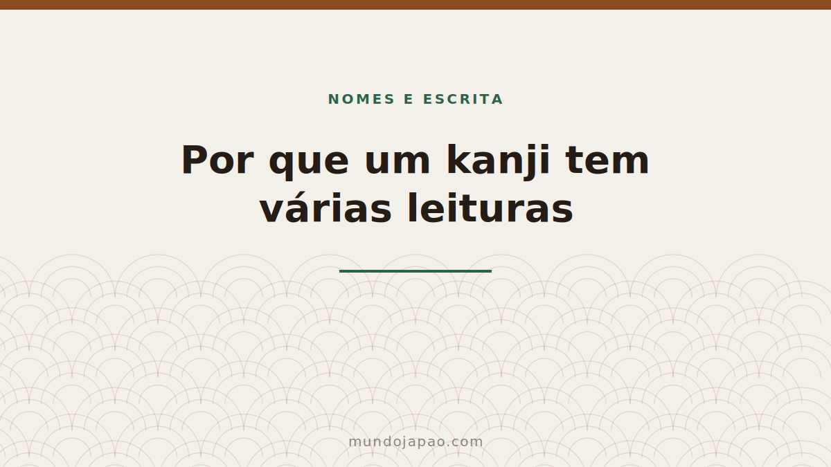 Por que um kanji tem várias leituras
