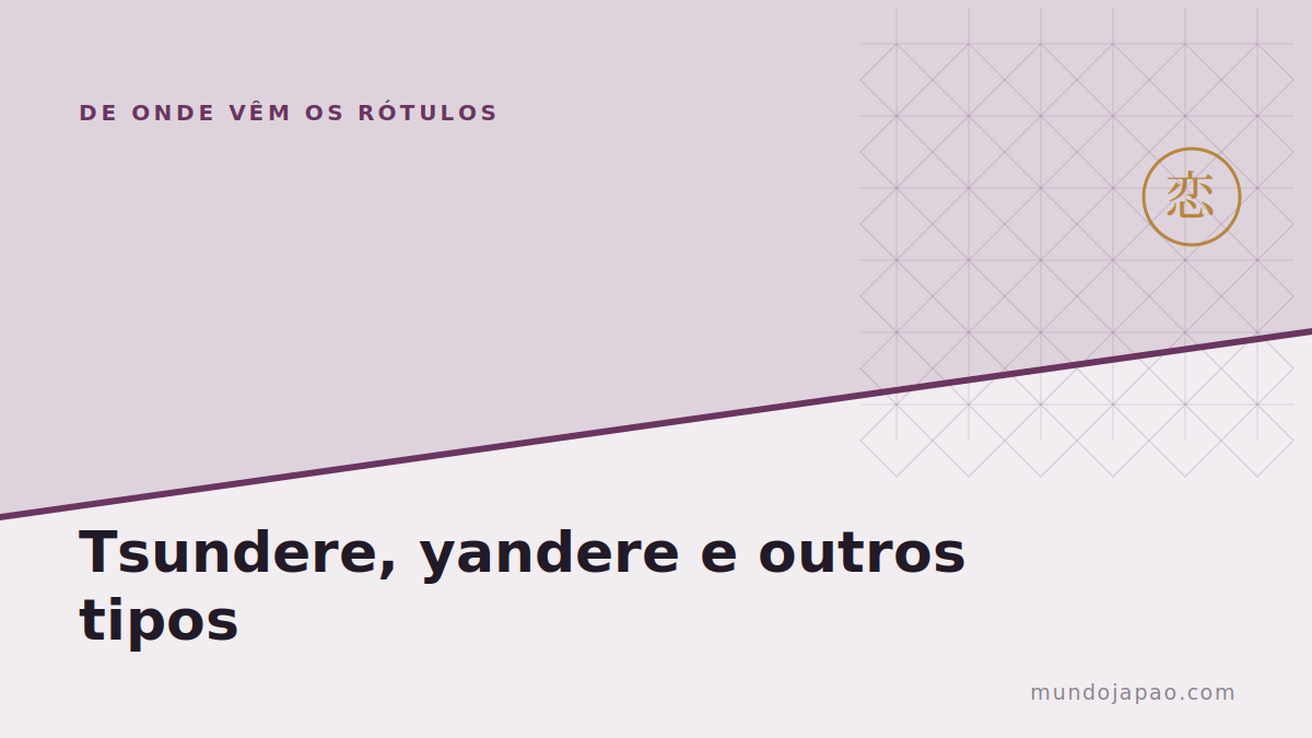 Tsundere, yandere e outros tipos: de onde vêm os rótulos